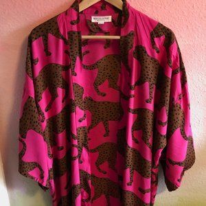 Emerson Fry Kimono, India Collection, Pink Cheetah